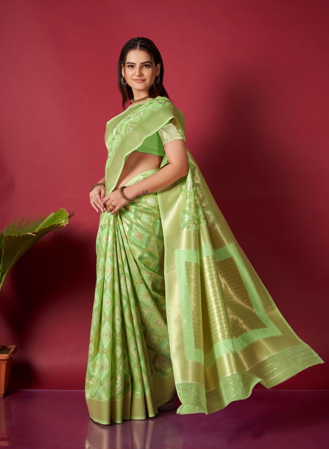 Muskan Linen Party Wear Sarees Catalog